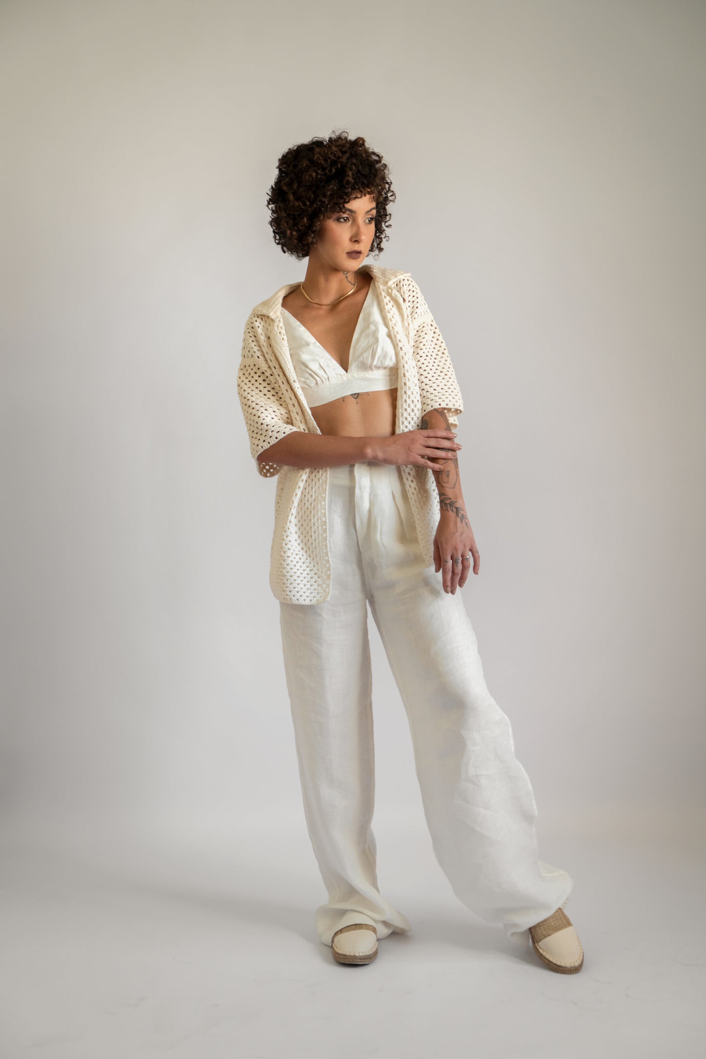 Camisa Crochet Flora