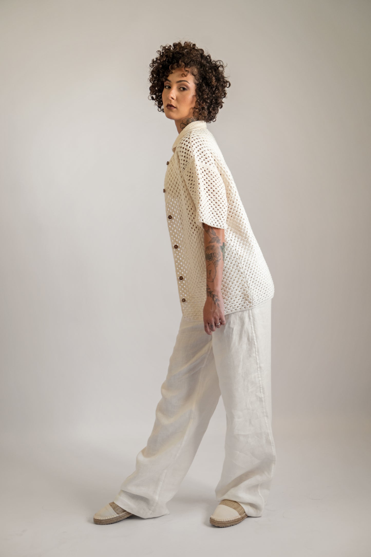 Camisa Crochet Flora