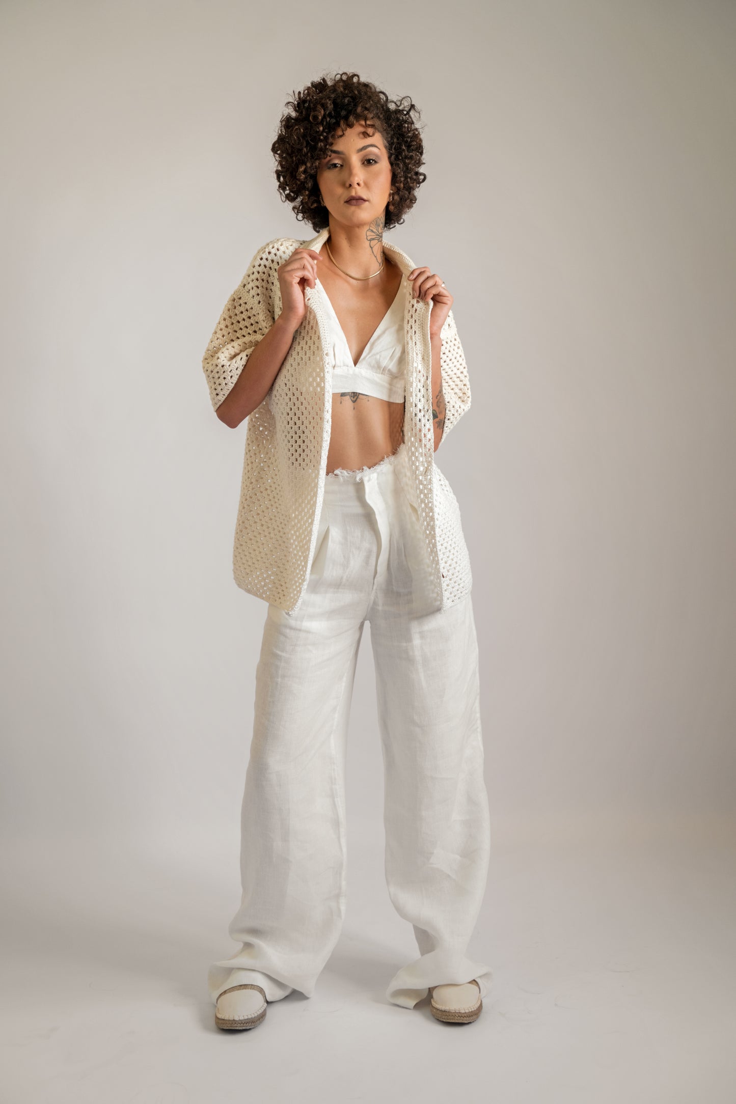 Camisa Crochet Flora