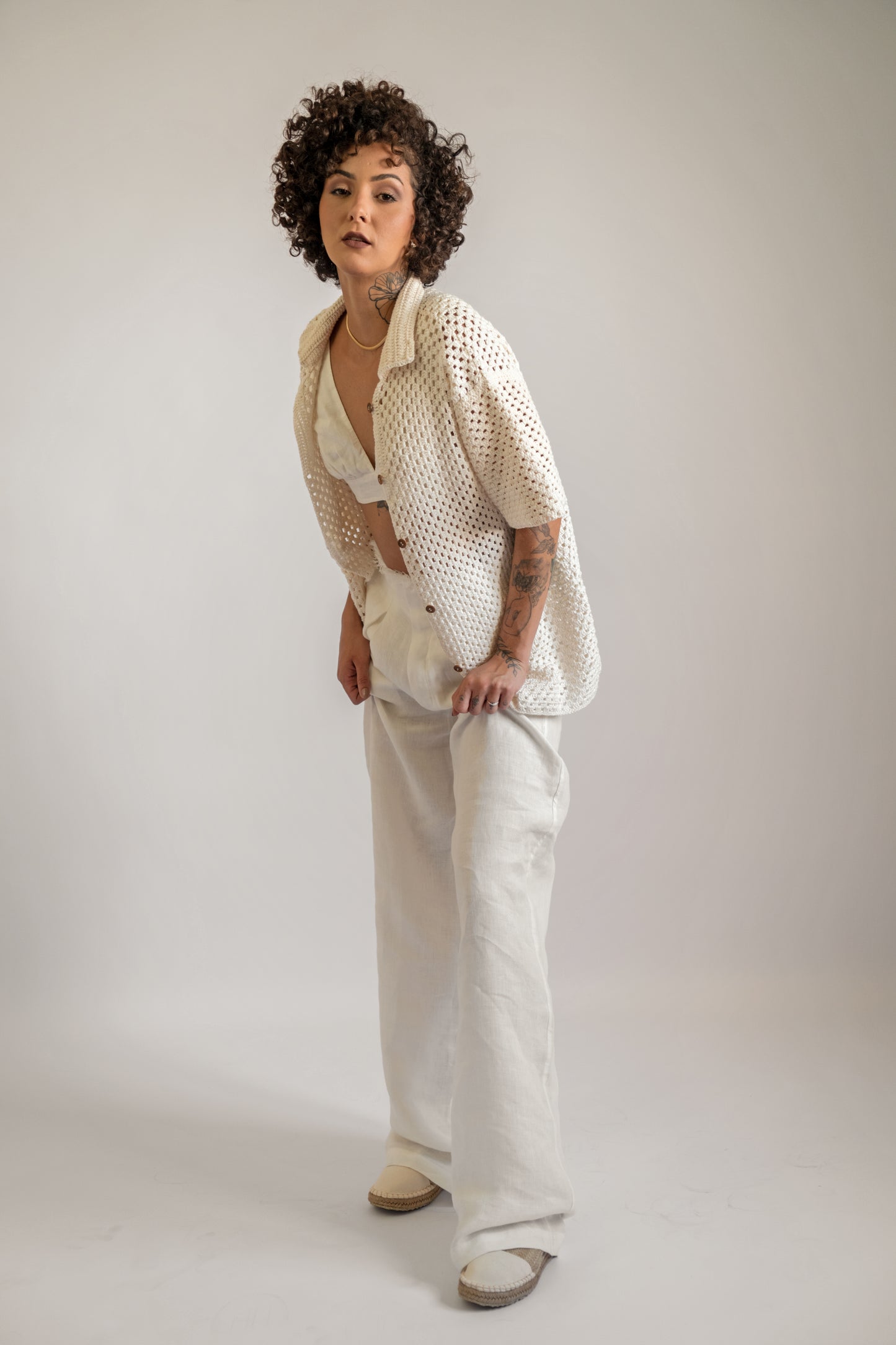 Camisa Crochet Flora