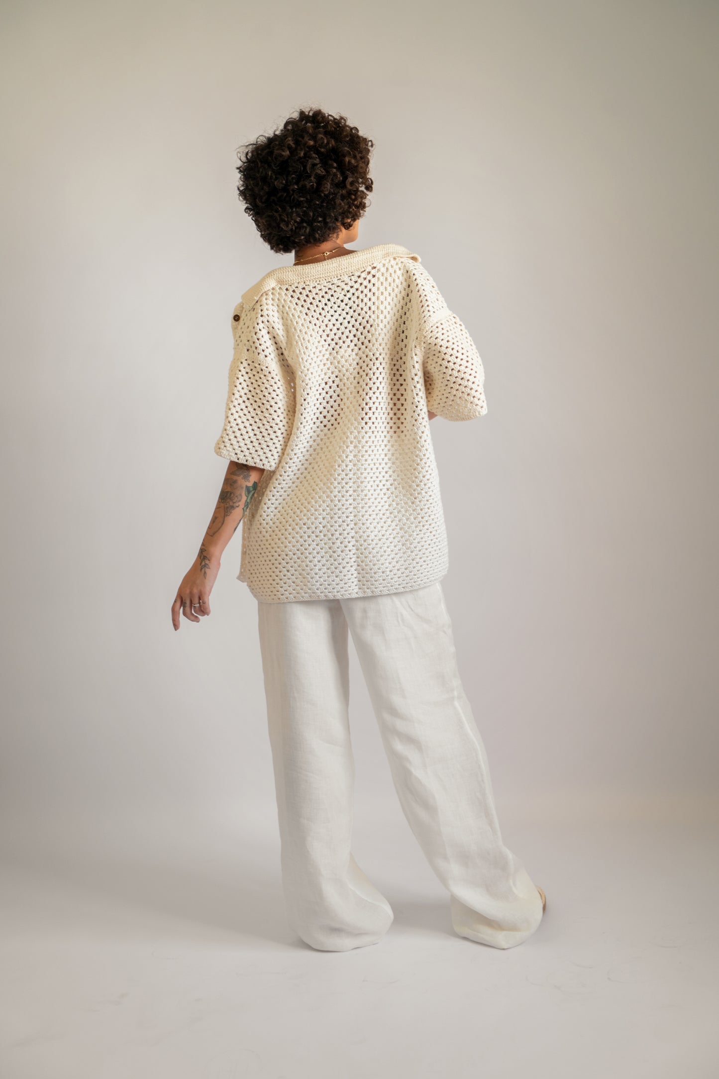 Camisa Crochet Flora