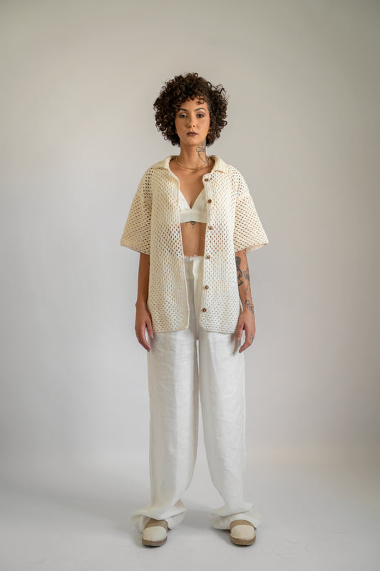 Camisa Crochet Flora