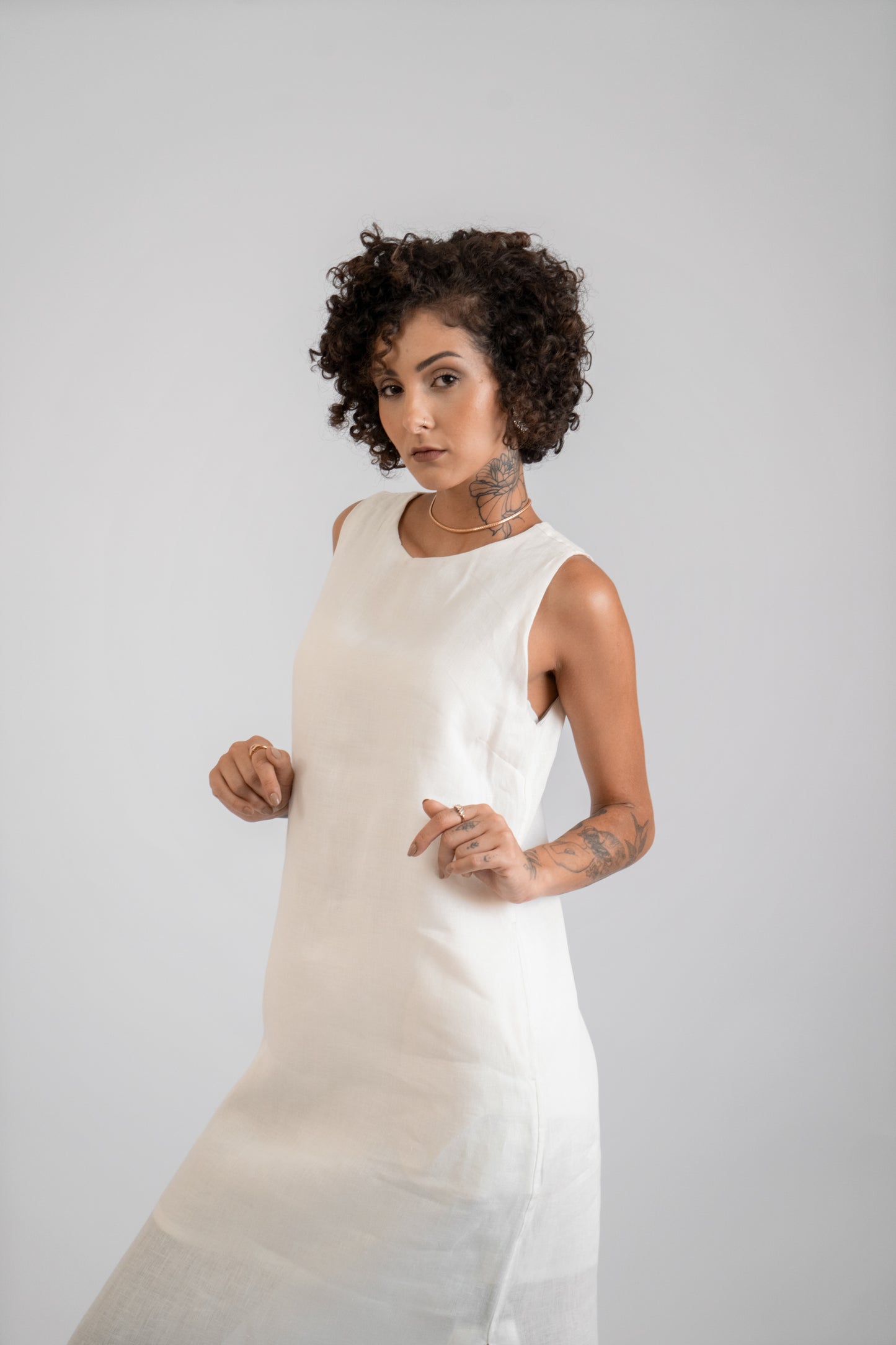 Vestido Linho Tulipa
